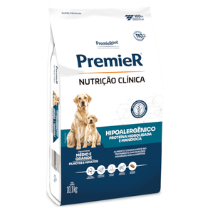 Premier Cao NC Hipoalerg Proteina Hidr Ad e Filh Racas medias e grandes 10kg